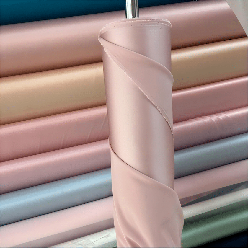 silk fabric in rolls